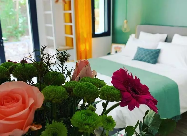 Aamiaismajoitus (B&B) Une Pause Au Vert Studio 2 Personnes