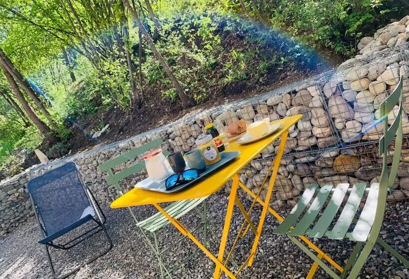 Aamiaismajoitus (B&B) Une Pause Au Vert Studio 2 Personnes