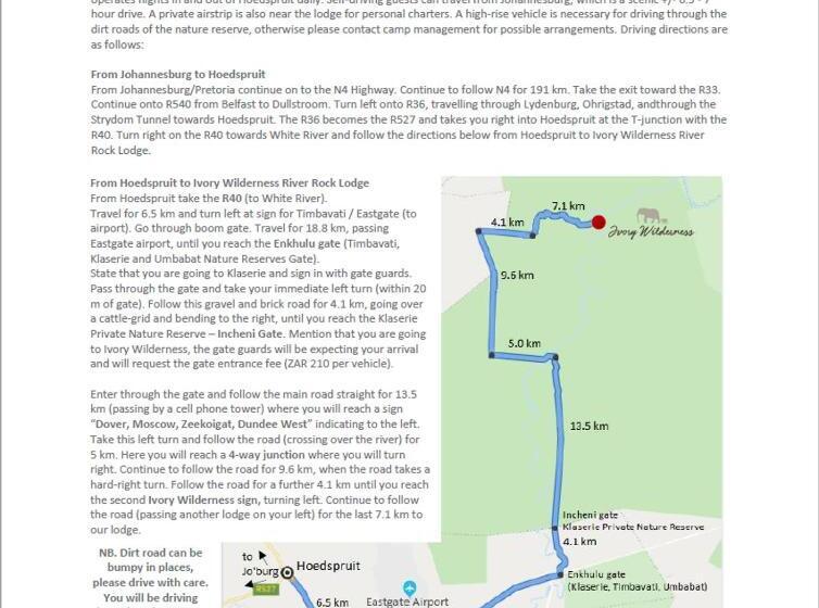 בית מלון כפרי Ivory Wilderness River Rock Lodge