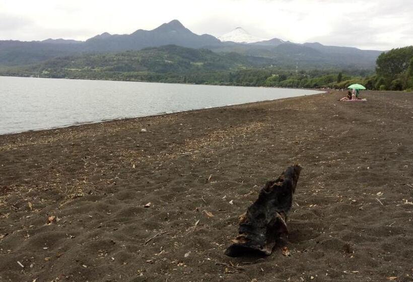 פנסיון Cabaña Hualle Con Hot Tub Exclusivo Cerca De Termas Y Lago