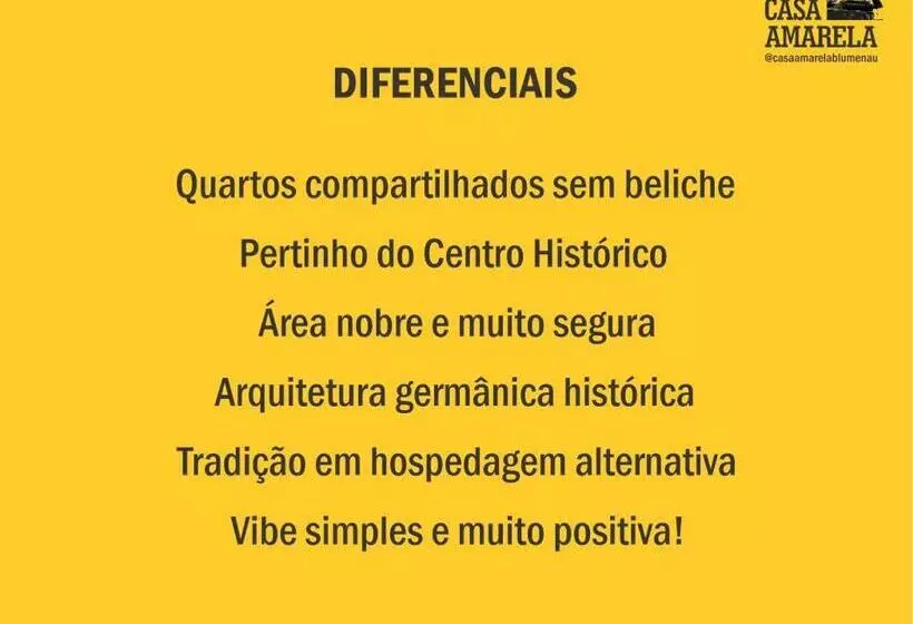 هاستل Casa Amarela Blumenau Hospedagem Alternativa
