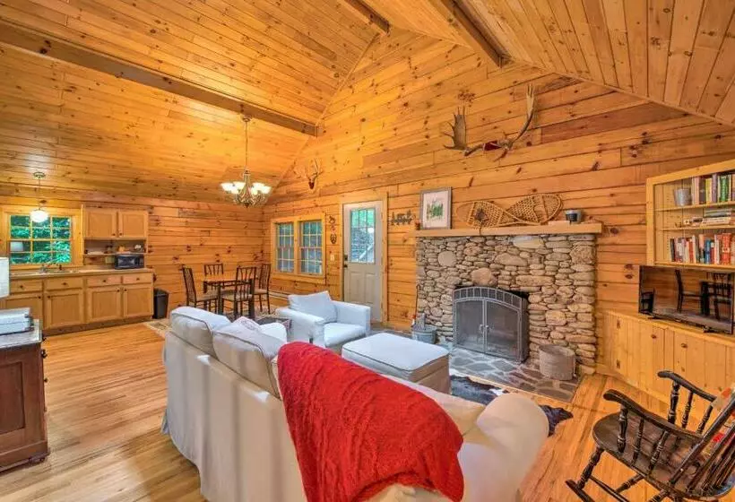 Secluded Waynesville Cabin Deck, Grill And Fire Pit