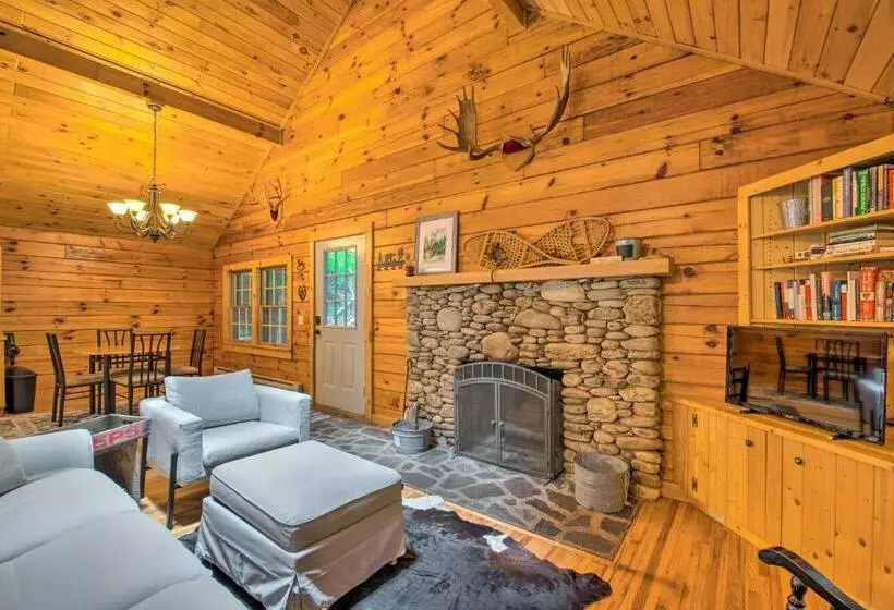 Secluded Waynesville Cabin Deck, Grill And Fire Pit