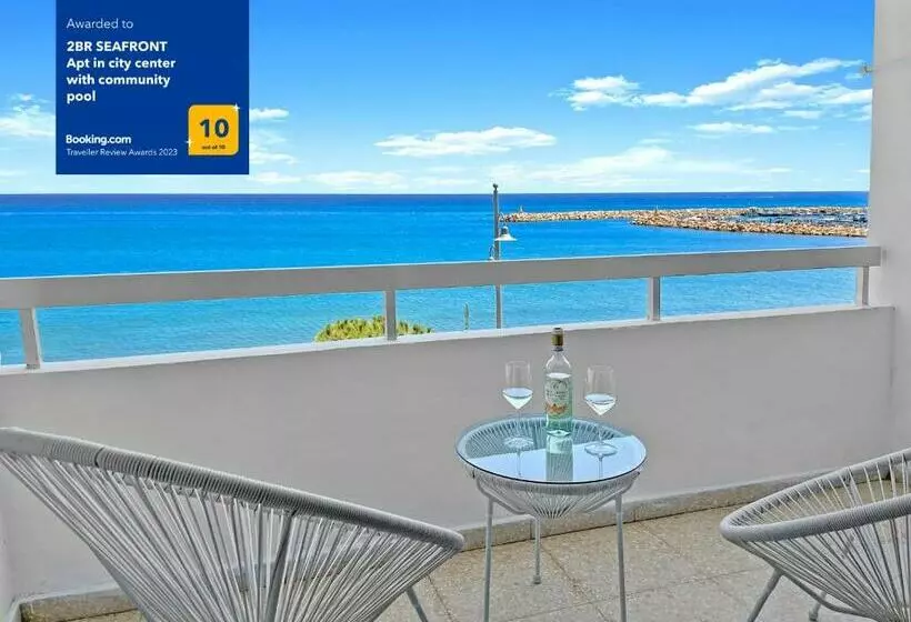2br Seafront Apt In City Center With Community Pool