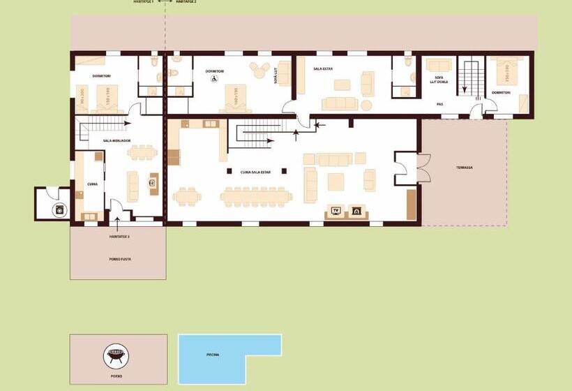 Masía Restaurada Con Piscina Privada28 Pax