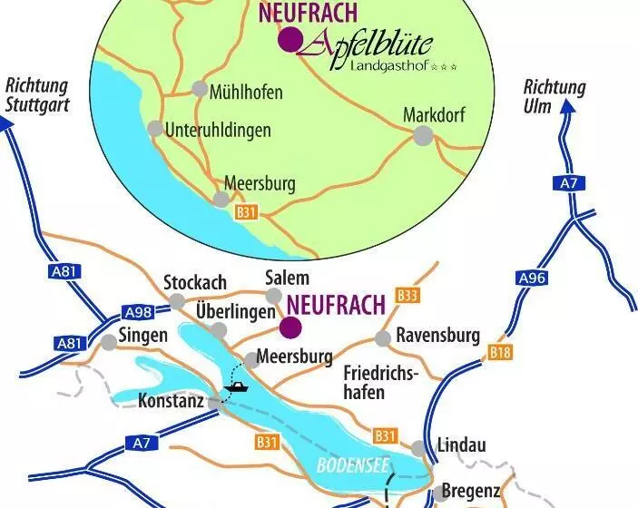 Пансион Apfelblüte Bed & Breakfast 8 Km Vom Bodensee