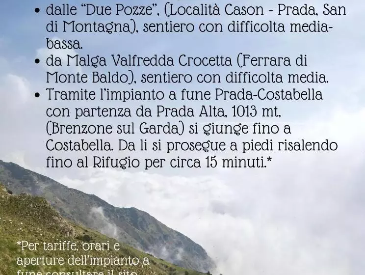 Majatalo Rifugio Chierego 1911m