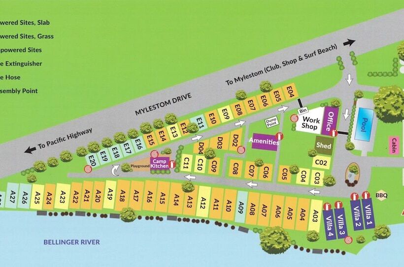 리조트 Bellinger River Tourist Park