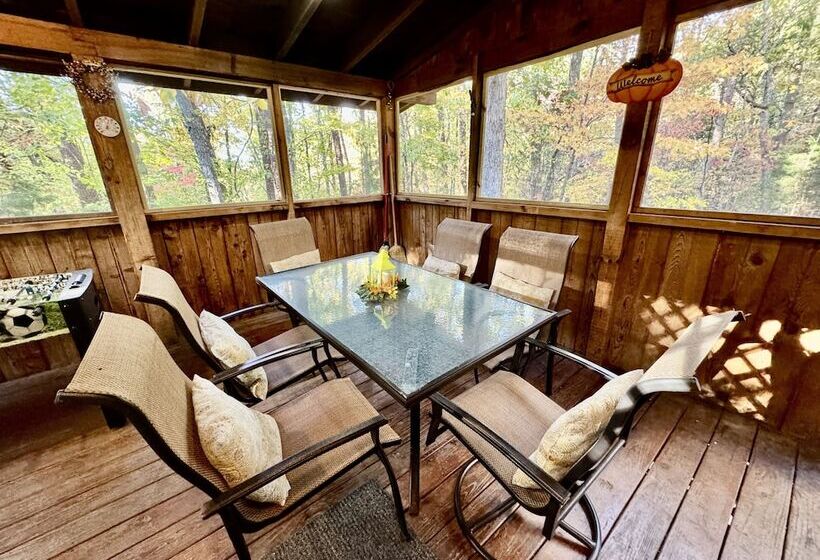 New Song Appalachian Chink Style Cabin Features Foosball And Air Hockey Table By Redawning