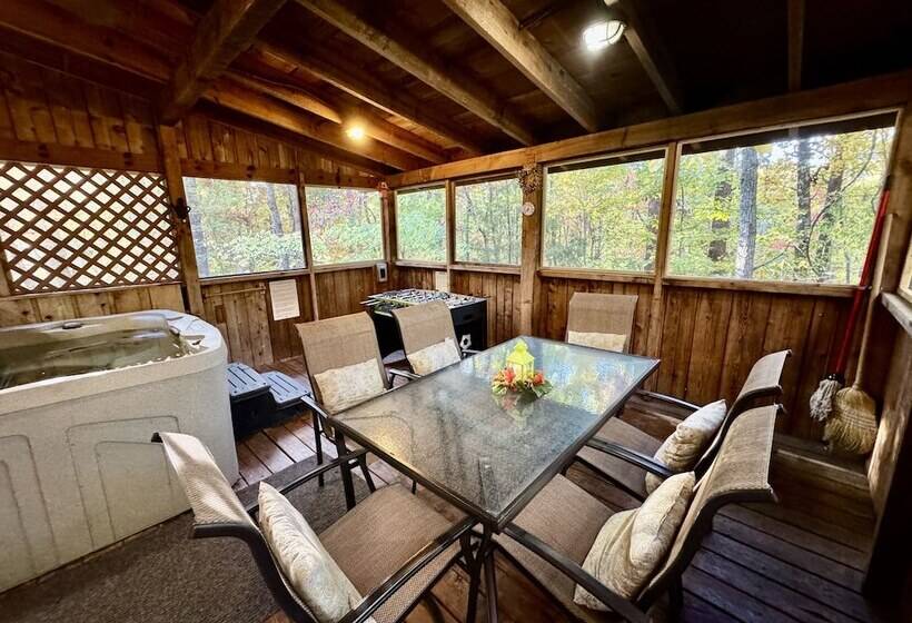 New Song Appalachian Chink Style Cabin Features Foosball And Air Hockey Table By Redawning