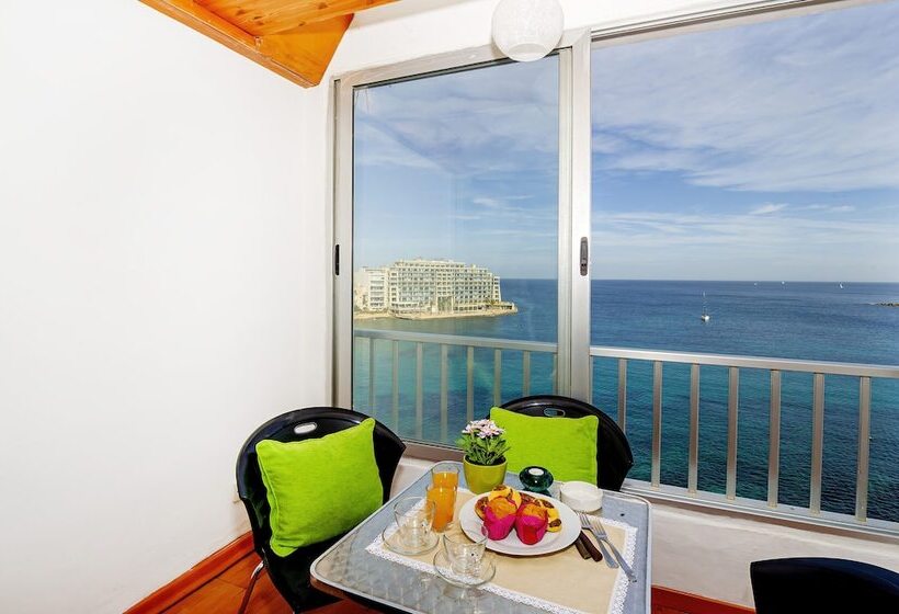 Spinola Bay Top Floor Seafront 3 Bedroom Apartment With Panoramic Sea Views   By Getawaysmalta
