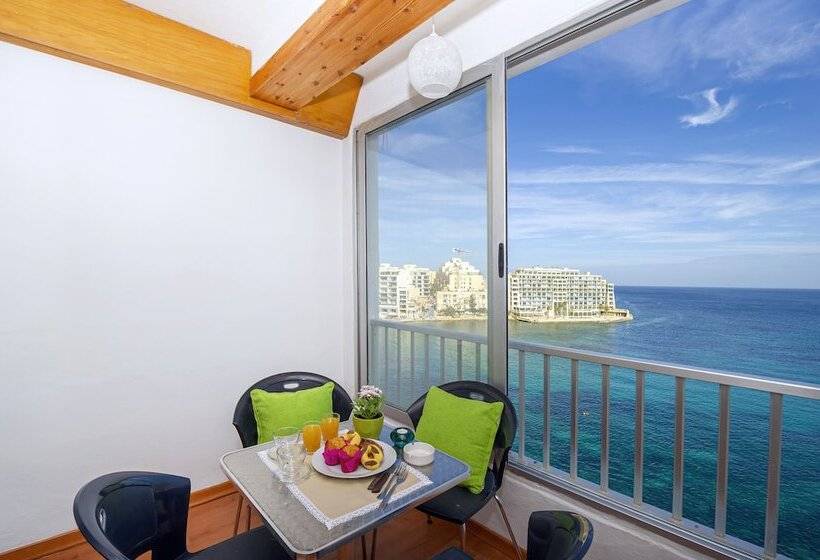 Spinola Bay Top Floor Seafront 3 Bedroom Apartment With Panoramic Sea Views   By Getawaysmalta