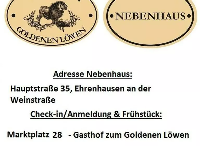 ベッドアンドブレックファースト Gasthof Zum Goldenen Löwen   Nebenhaus