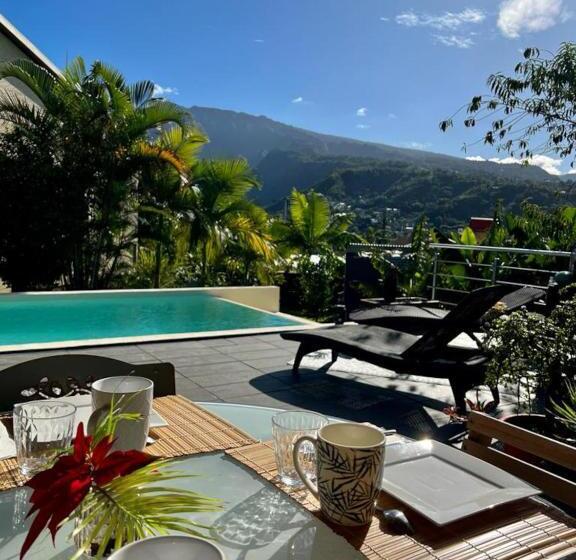 پانسیون Villa Ti Moon, Entre Deux, Piscine