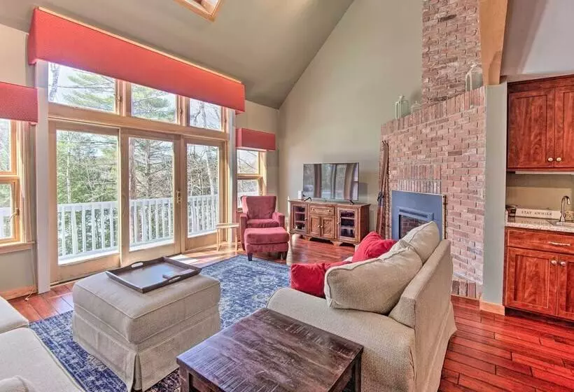 Wooded Waterfront Grantham Home < 10 Mi To Ski!