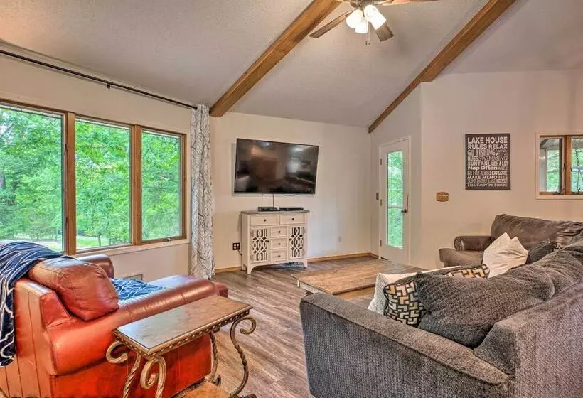 Grand Rogers Lake Home W/ Game Room & Scenic Views