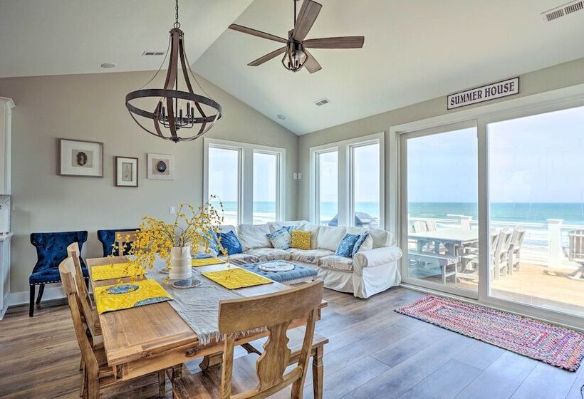 Beachfront Oasis W/ 2 Large Decks, Bbq & Views!