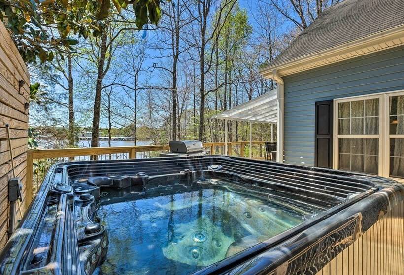 Lakefront Wedowee Home W/ Private Dock & Hot Tub!