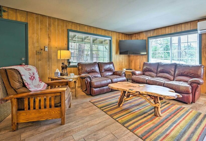 Near Hiking Trails: Woodsy Pine Cabin W/ Fire Pit