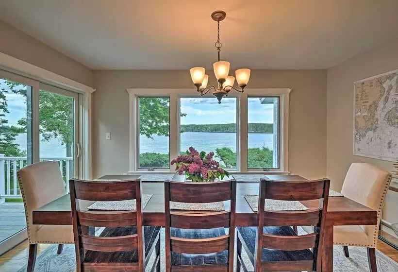 Lovely Waterfront Owls Head Home W/ Own Beach