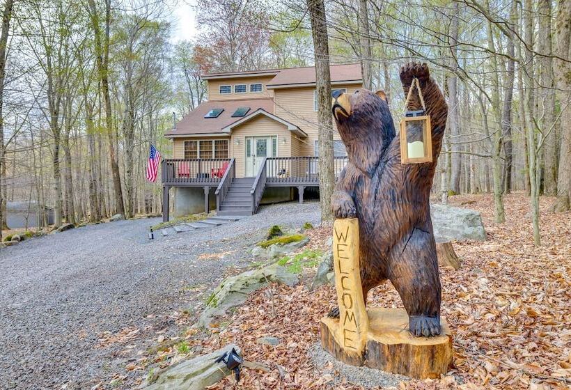 Hot Tub & Game Room: Cozy Big Bass Lake Home!