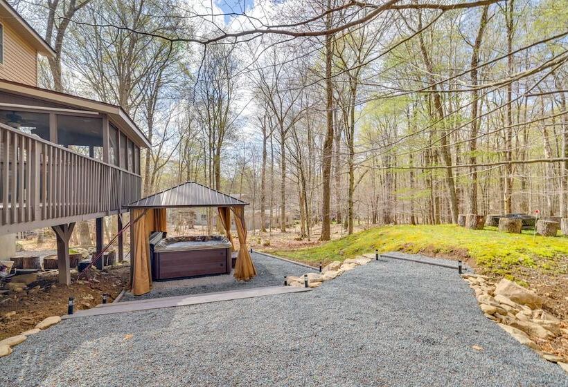 Hot Tub & Game Room: Cozy Big Bass Lake Home!