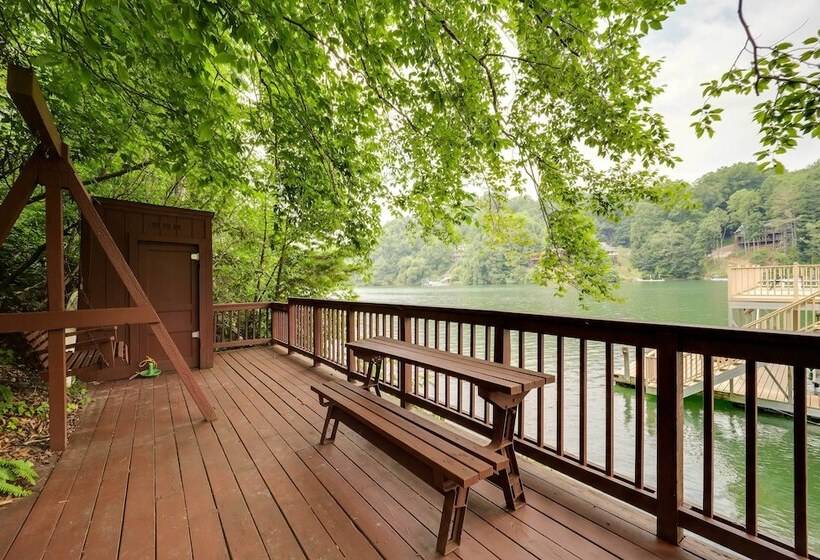 Lakefront Butler Retreat W/ Hot Tub & Dock!