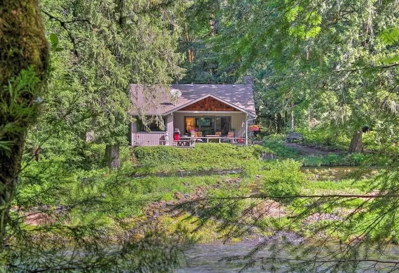 Quiet & Romantic Riverfront Mckenzie Bridge Cabin!