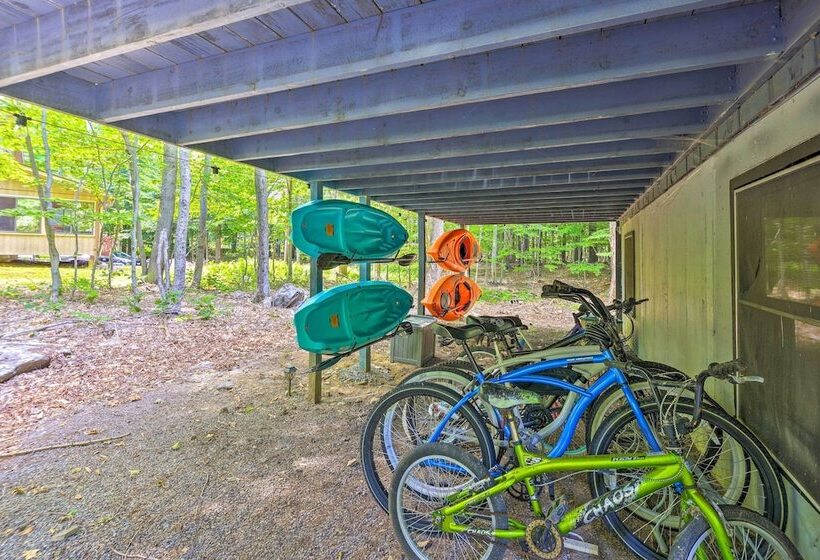 Wraparound Deck: Big Bass Lake Home In Gouldsboro