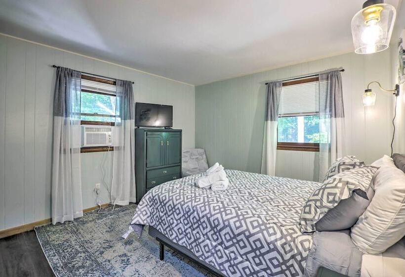 Wraparound Deck: Big Bass Lake Home In Gouldsboro