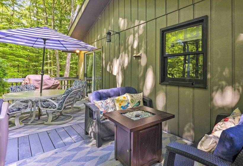 Wraparound Deck: Big Bass Lake Home In Gouldsboro