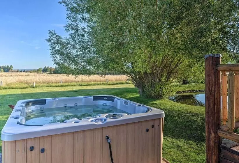 Stunning Driggs Retreat W/ Private Hot Tub & Pond!
