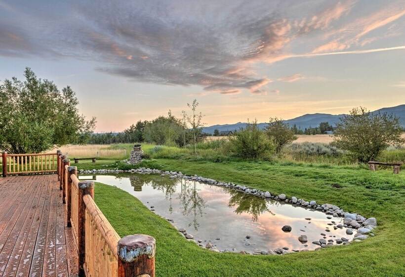 Stunning Driggs Retreat W/ Private Hot Tub & Pond!