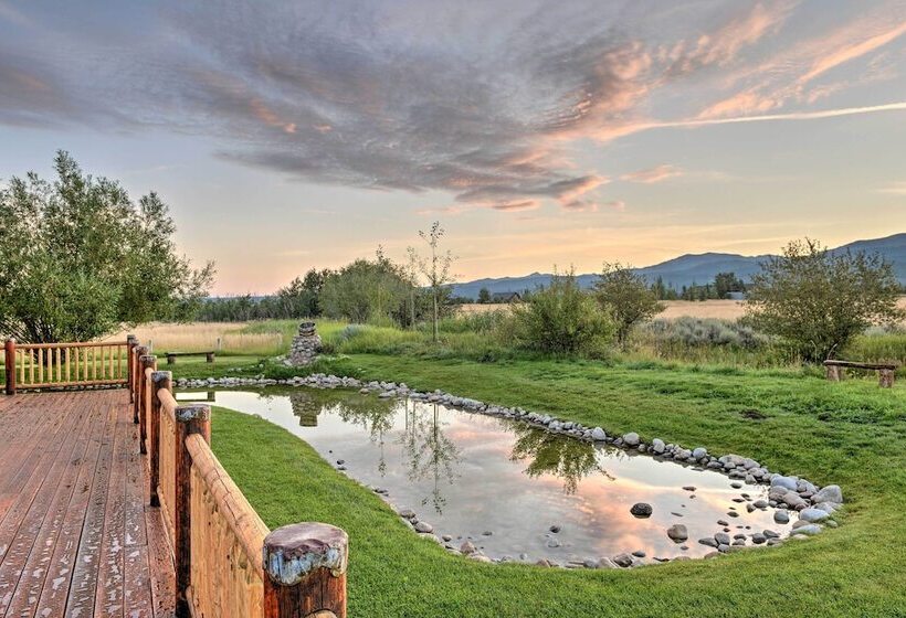 Stunning Driggs Retreat W/ Private Hot Tub & Pond!
