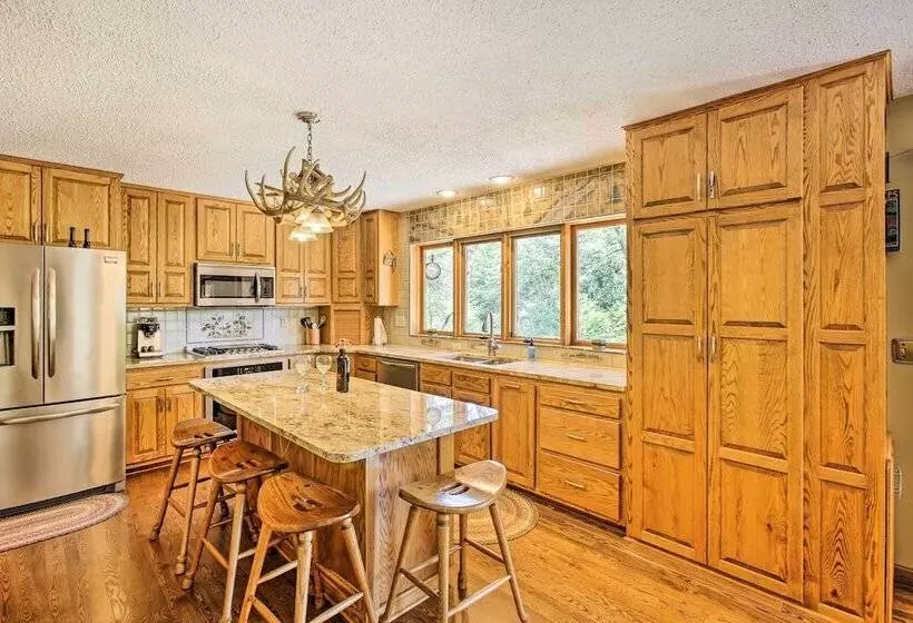 Tranquil Riverside Home W/ Wraparound Deck & Views