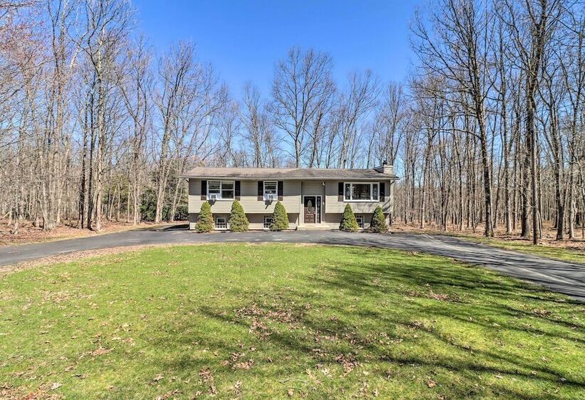 Sleek Albrightsville Home W/ Deck, Game Room