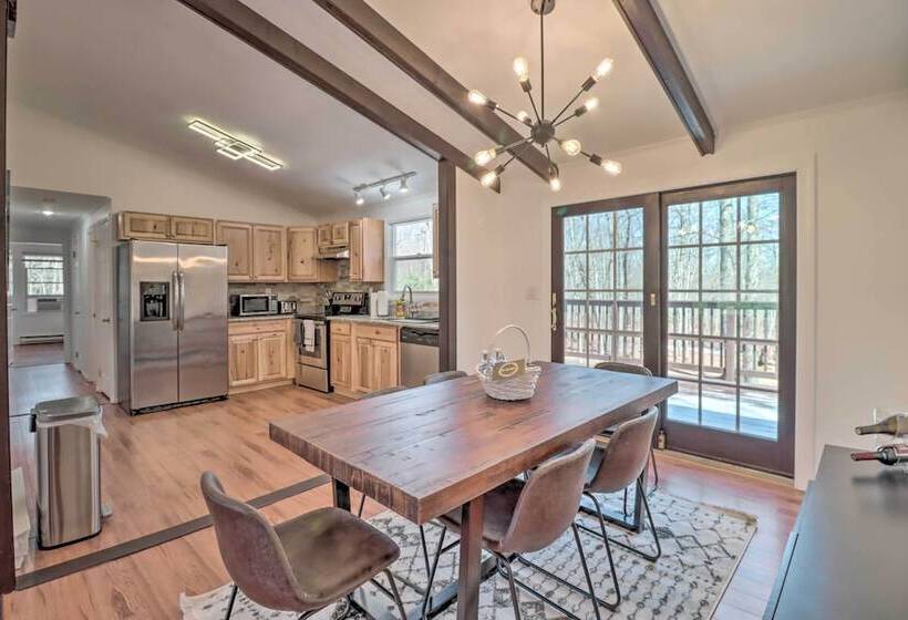 Sleek Albrightsville Home W/ Deck, Game Room