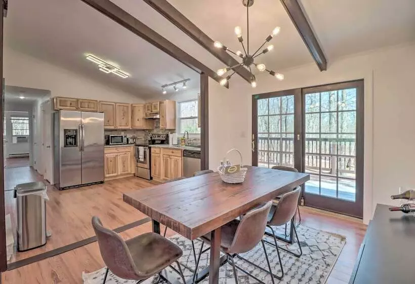 Sleek Albrightsville Home W/ Deck, Game Room