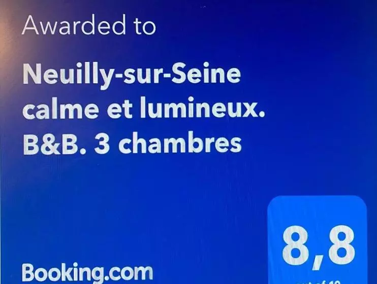 Neuilly Sur Seine Calme Et Lumineux. B&b. 3 Chambres