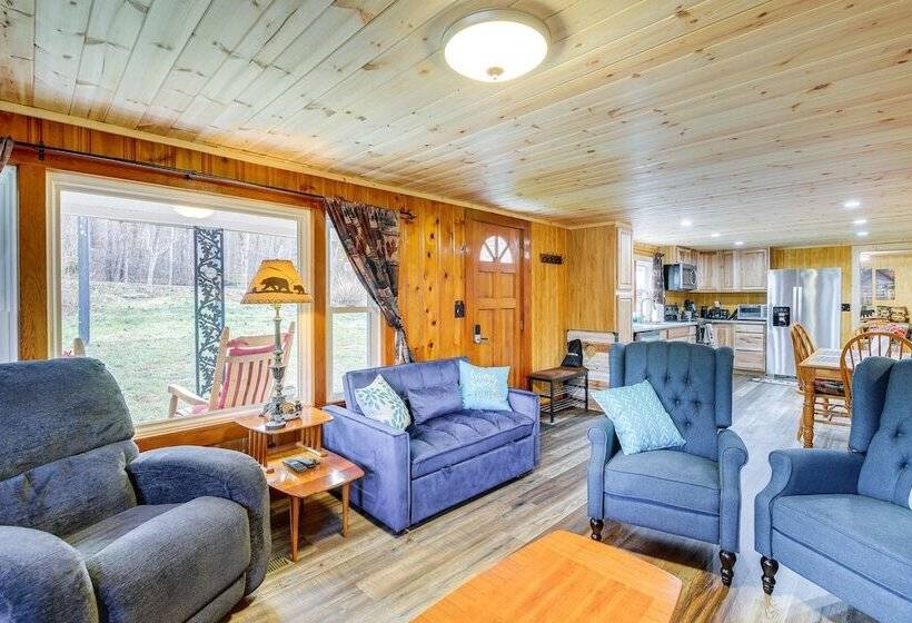 Furnished Deck: Rustic Cabin In Cosby!