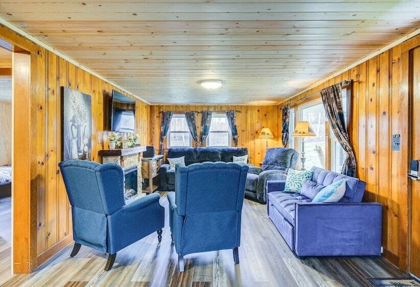 Furnished Deck: Rustic Cabin In Cosby!