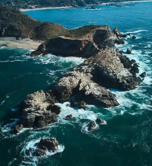 ペンション El Triángulo Mazunte Villa 6 Rooms
