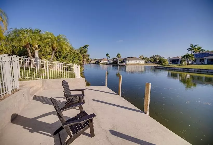 Dock & Fenced Yard: Canal Front Cape Coral Home!