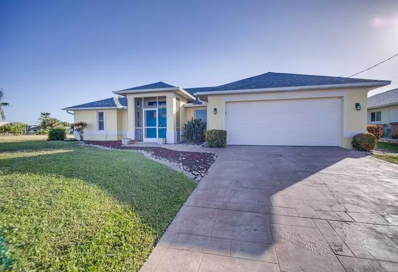 Dock & Fenced Yard: Canal Front Cape Coral Home!