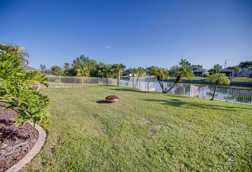 Dock & Fenced Yard: Canal Front Cape Coral Home!