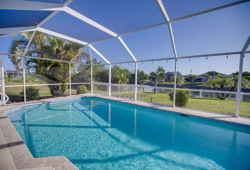 Dock & Fenced Yard: Canal Front Cape Coral Home!