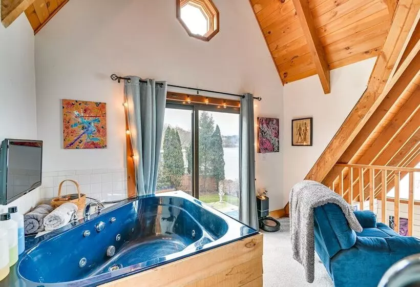 Riverfront A Frame Cabin In Troy W/ Pool & Dock!