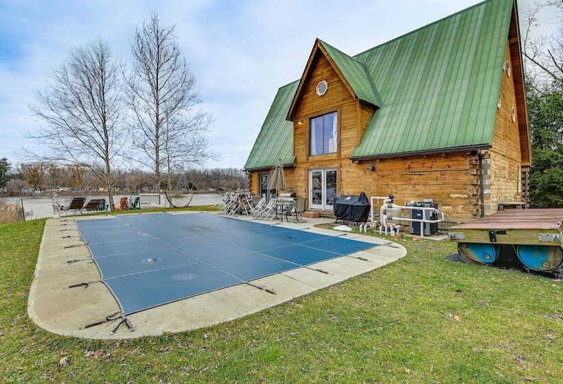 Riverfront A Frame Cabin In Troy W/ Pool & Dock!