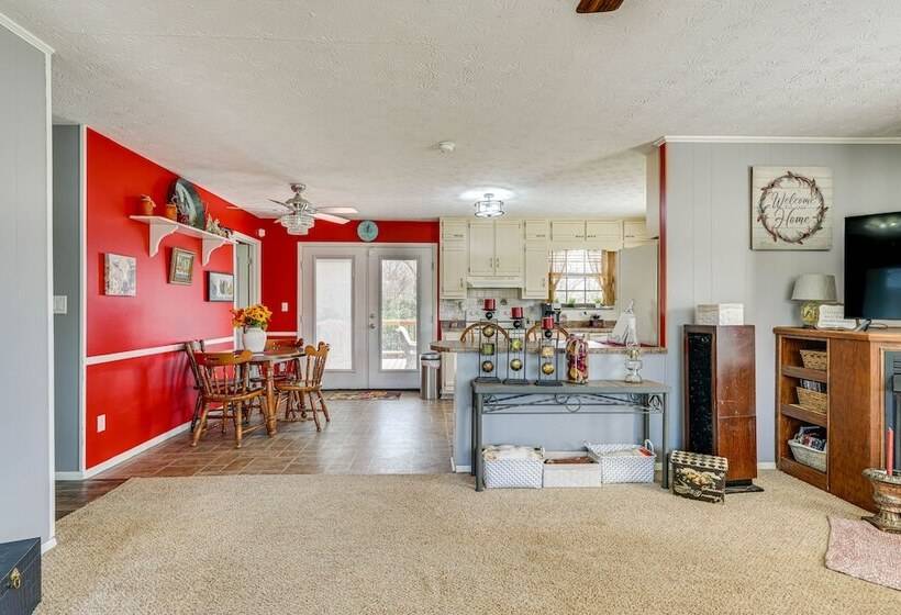 Furnished Deck & Fire Pit: Greeneville Home!