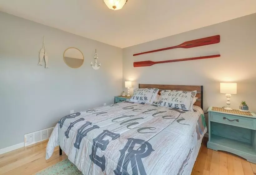 Riverfront Cheboygan Home W/ Dock ~ 4 Mi To Town!